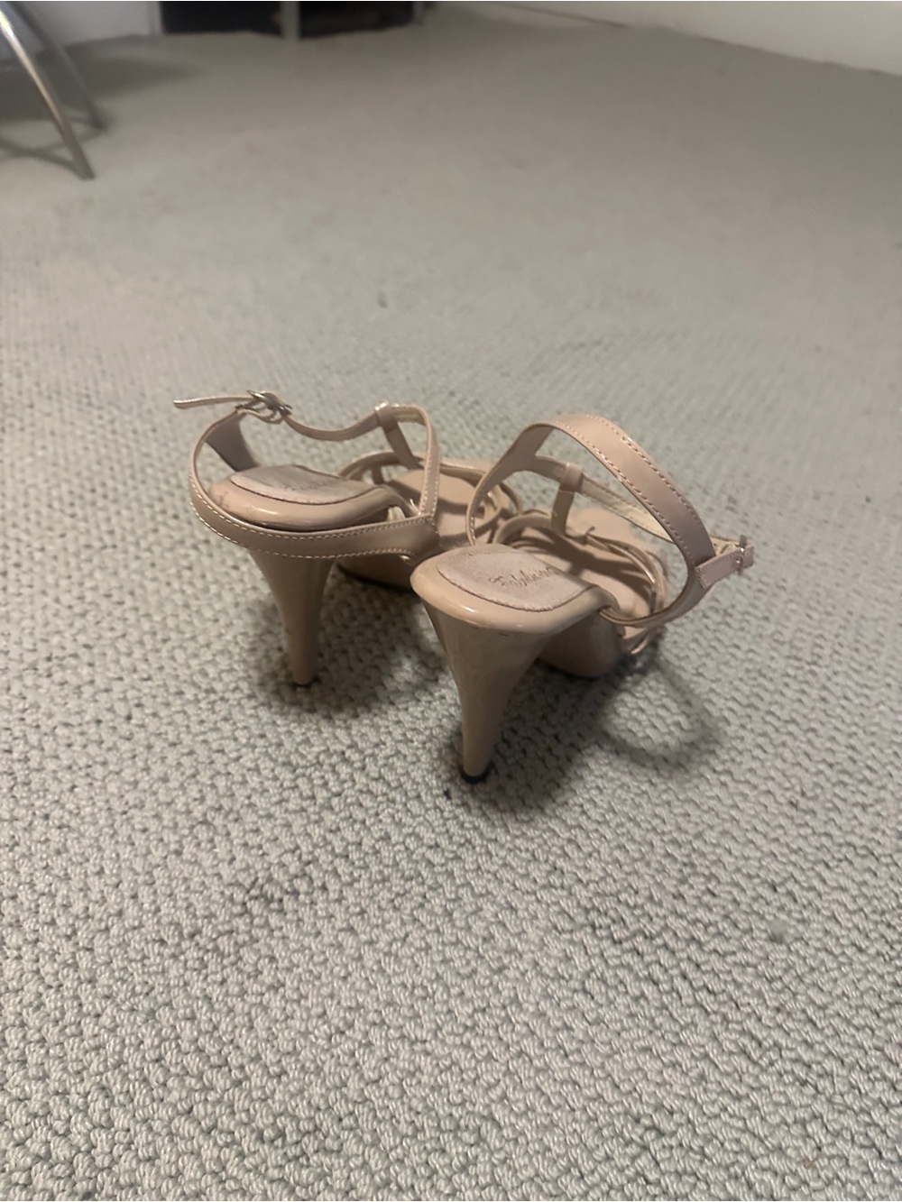 Pleaser Nude Strappy Platform High Heel Sandals - Picture 6 of 8
